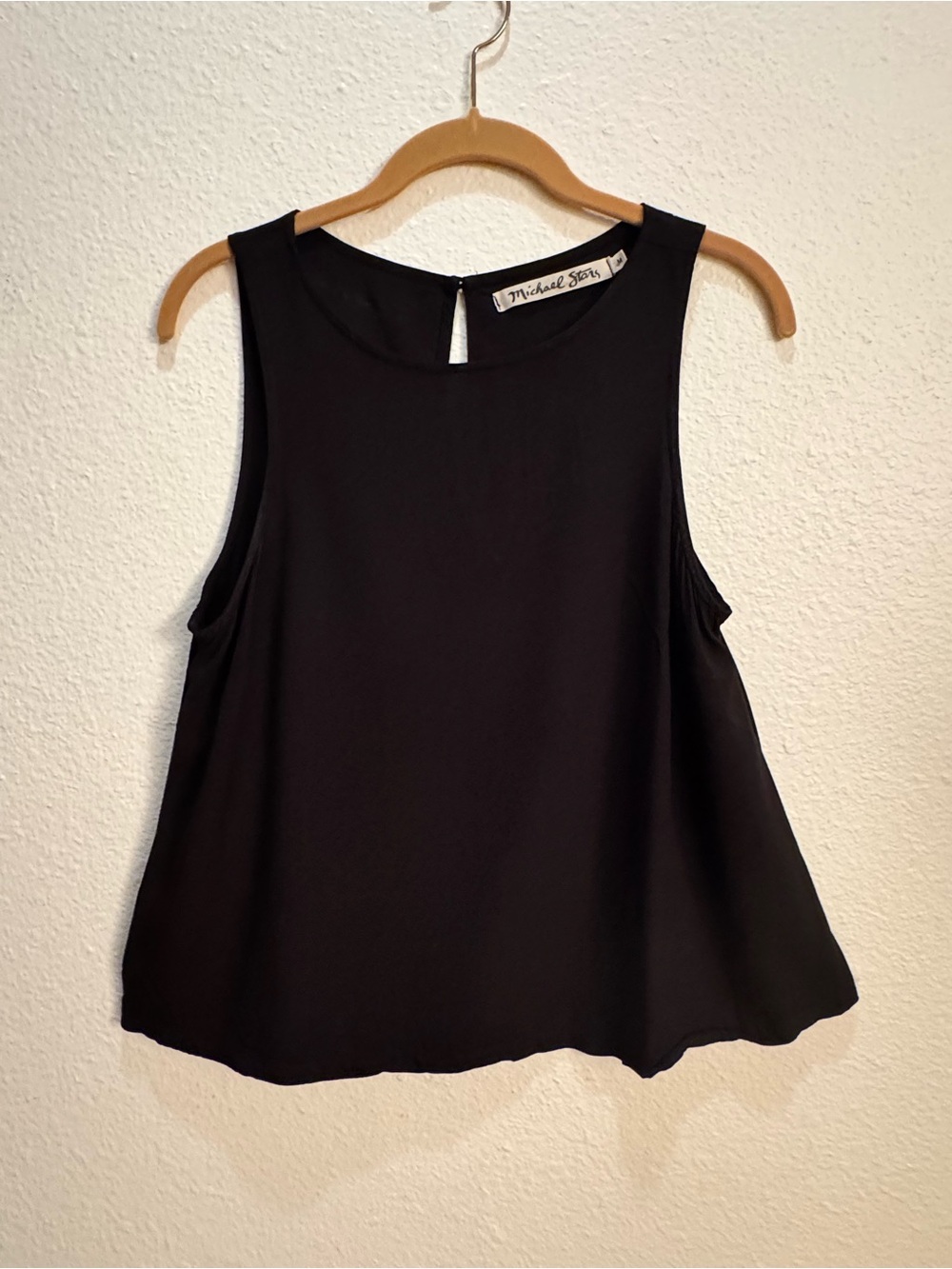 Michael Stars Black Sleeveless Swing Tank Top